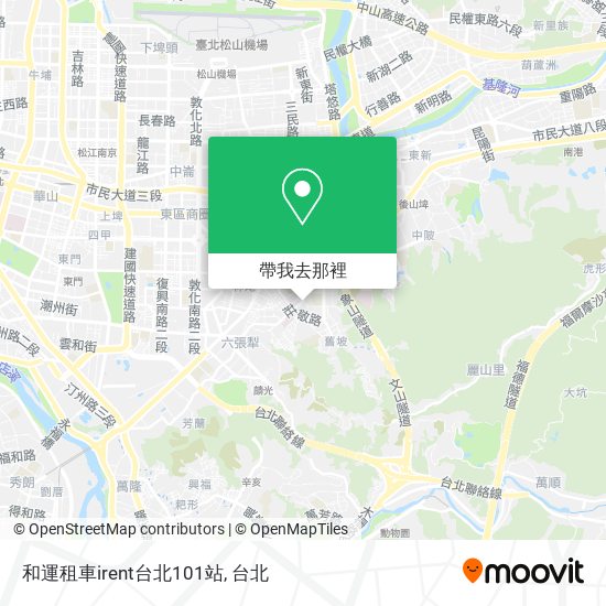 和運租車irent台北101站地圖