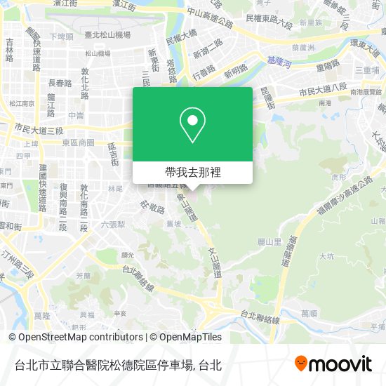 台北市立聯合醫院松德院區停車場地圖