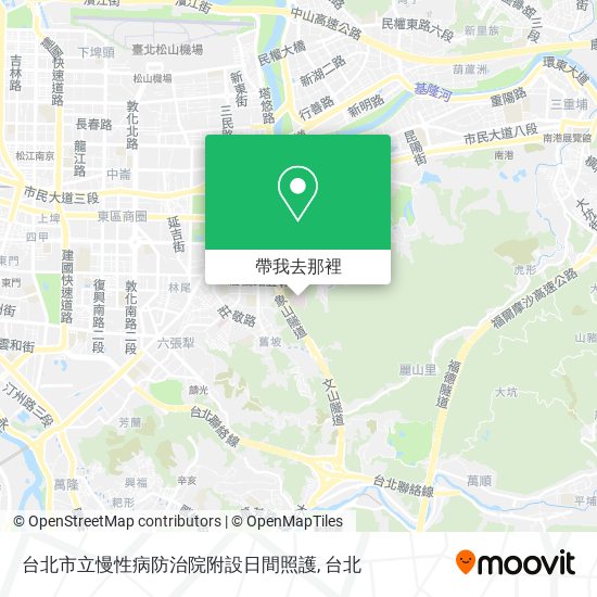 台北市立慢性病防治院附設日間照護地圖