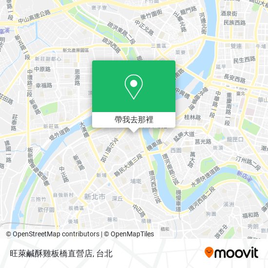 旺萊鹹酥雞板橋直營店地圖