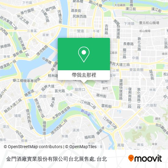 金門酒廠實業股份有限公司台北展售處地圖