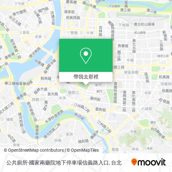 公共廁所-國家兩廳院地下停車場信義路入口地圖