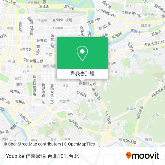 Youbike-信義廣場-台北101地圖