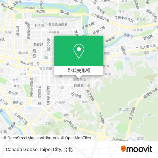 Canada Goose Taipei City地圖