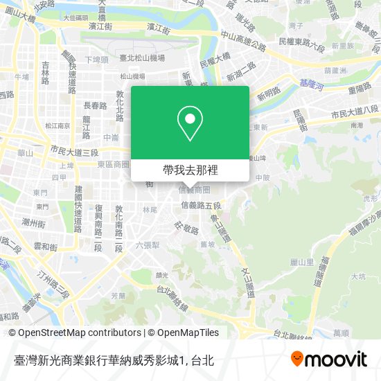 臺灣新光商業銀行華納威秀影城1地圖