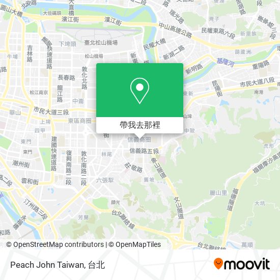 Peach John Taiwan地圖