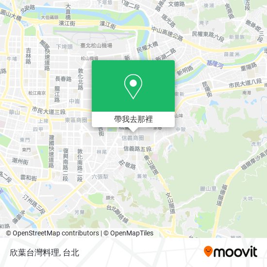 欣葉台灣料理地圖