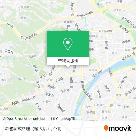 歐爸韓式料理（輔大店）地圖
