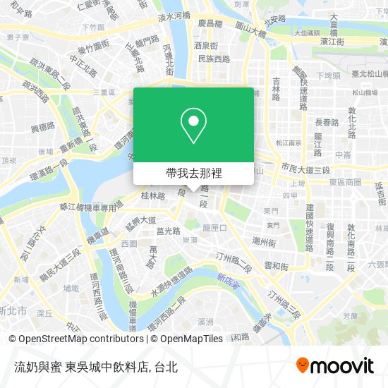 流奶與蜜 東吳城中飲料店地圖