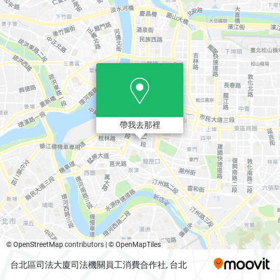 台北區司法大廈司法機關員工消費合作社地圖