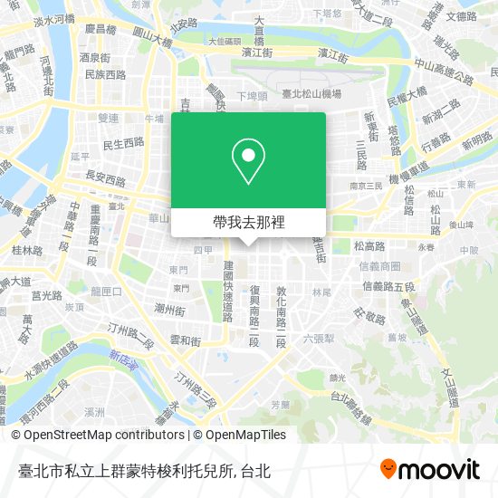 臺北市私立上群蒙特梭利托兒所地圖