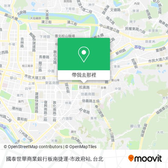 國泰世華商業銀行板南捷運-市政府站地圖