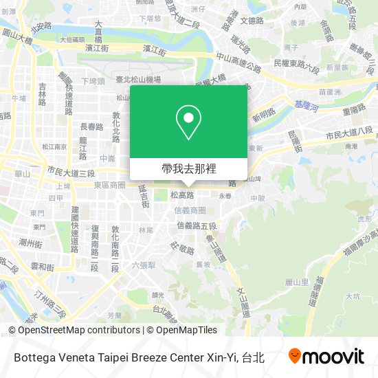 Bottega Veneta Taipei Breeze Center Xin-Yi地圖