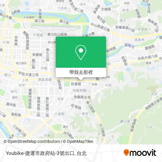 Youbike-捷運市政府站-3號出口地圖