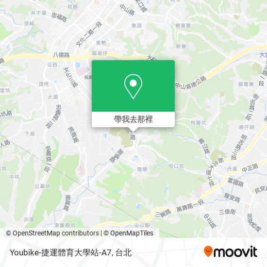 Youbike-捷運體育大學站-A7地圖