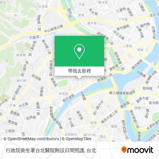 行政院衛生署台北醫院附設日間照護地圖