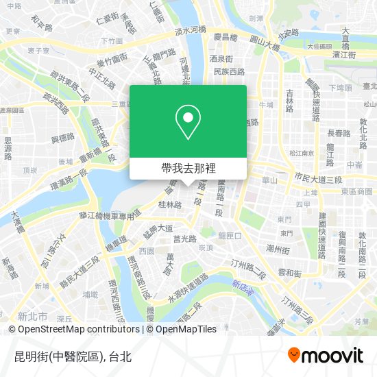昆明街(中醫院區)地圖