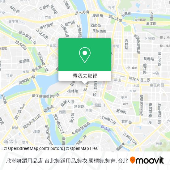 欣潮舞蹈用品店-台北舞蹈用品,舞衣,國標舞,舞鞋地圖