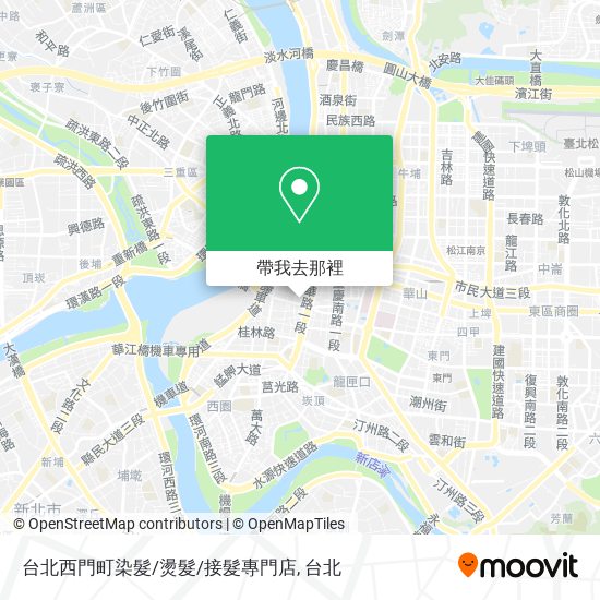 台北西門町染髮/燙髮/接髮專門店地圖