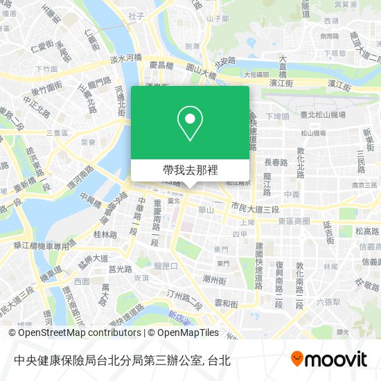 中央健康保險局台北分局第三辦公室地圖