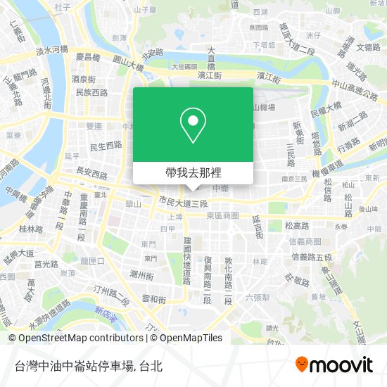 台灣中油中崙站停車場地圖