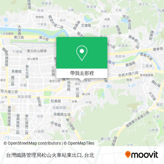 台灣鐵路管理局松山火車站東出口地圖