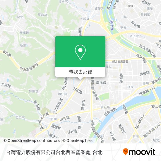 台灣電力股份有限公司台北西區營業處地圖