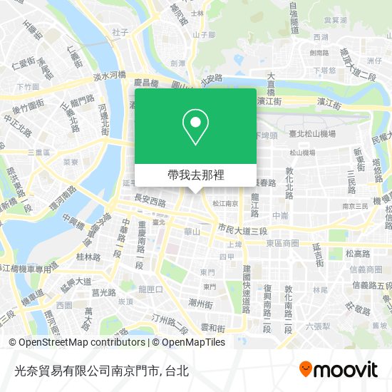 光奈貿易有限公司南京門市地圖