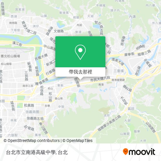 台北市立南港高級中學地圖