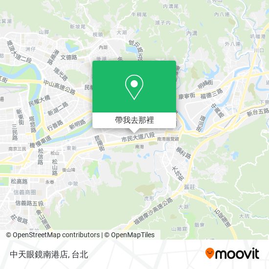 中天眼鏡南港店地圖