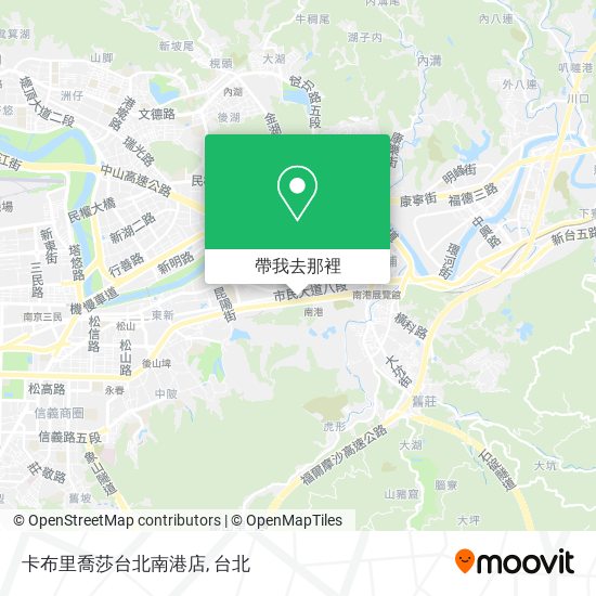 卡布里喬莎台北南港店地圖