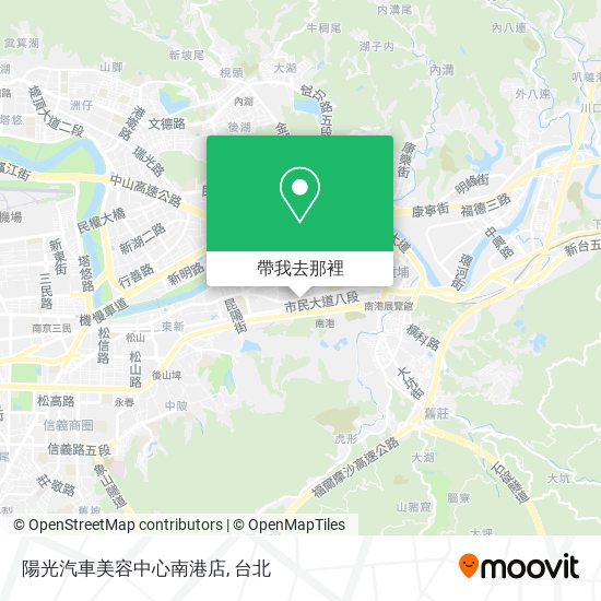 陽光汽車美容中心南港店地圖