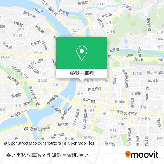 臺北市私立華誠文理短期補習班地圖