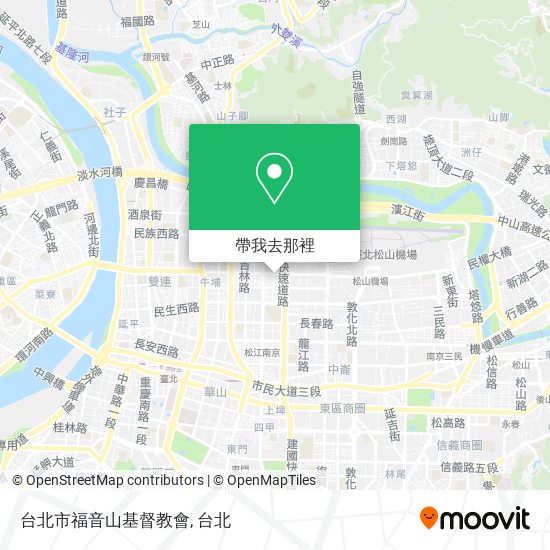 台北市福音山基督教會地圖