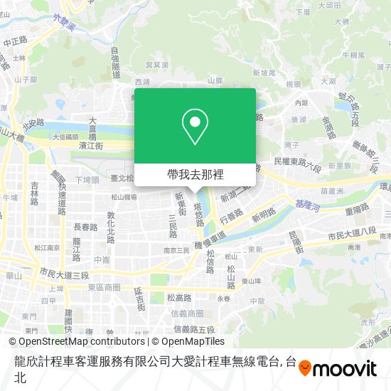 龍欣計程車客運服務有限公司大愛計程車無線電台地圖