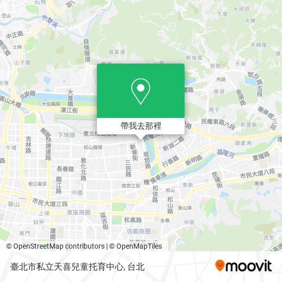 臺北市私立天喜兒童托育中心地圖