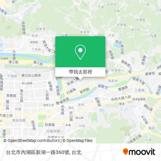 台北市內湖區新湖一路360號地圖