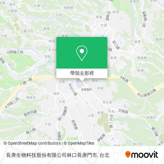 長庚生物科技股份有限公司林口長庚門市地圖