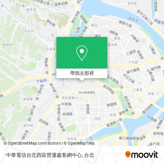 中華電信台北西區營運處客網中心地圖