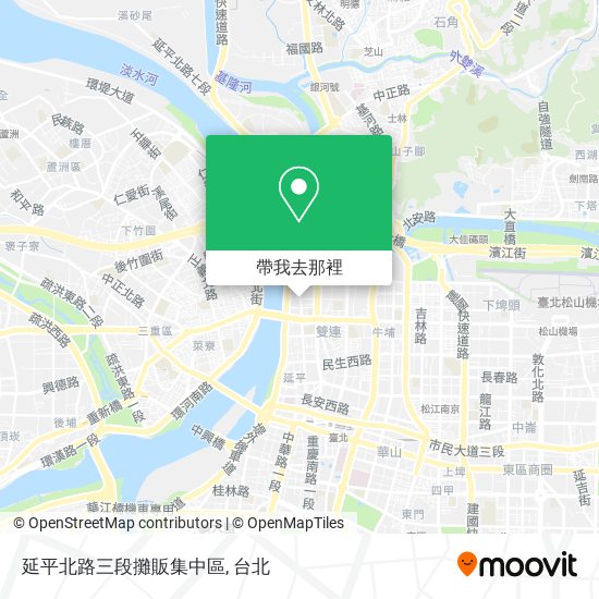 延平北路三段攤販集中區地圖