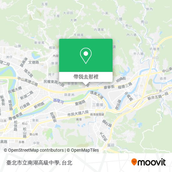 臺北市立南湖高級中學地圖