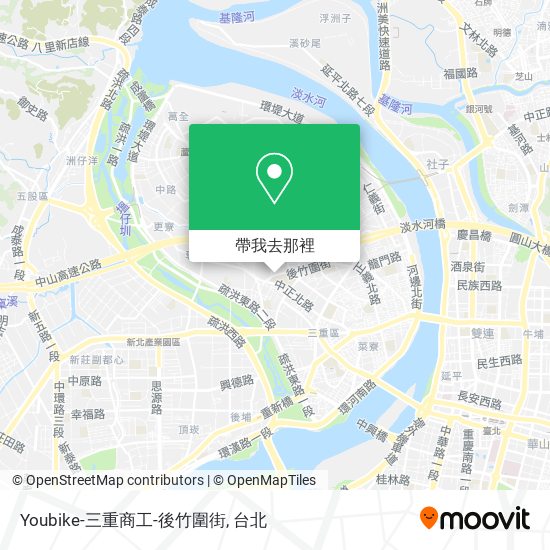 Youbike-三重商工-後竹圍街地圖