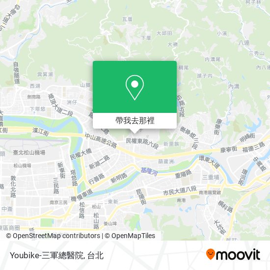 Youbike-三軍總醫院地圖