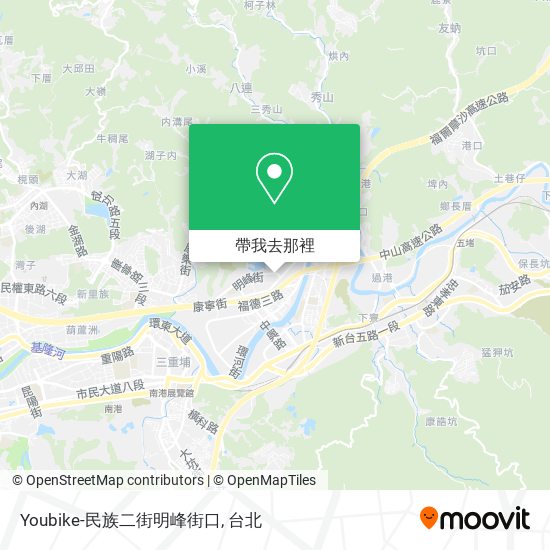 Youbike-民族二街明峰街口地圖