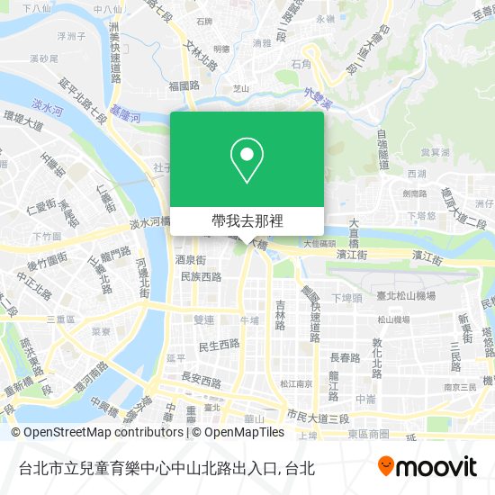 台北市立兒童育樂中心中山北路出入口地圖