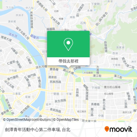劍潭青年活動中心第二停車場地圖