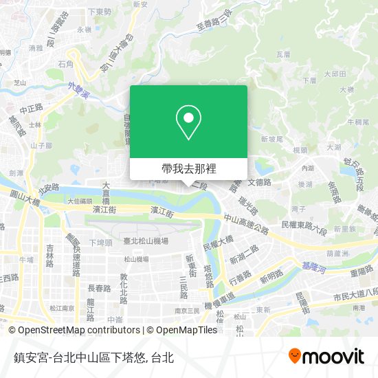 鎮安宮-台北中山區下塔悠地圖