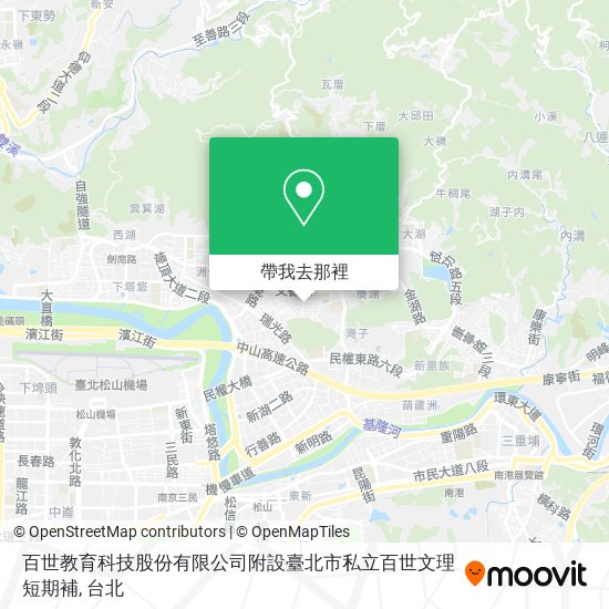 百世教育科技股份有限公司附設臺北市私立百世文理短期補地圖