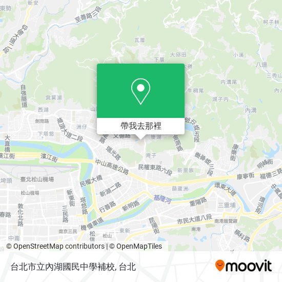 台北市立內湖國民中學補校地圖