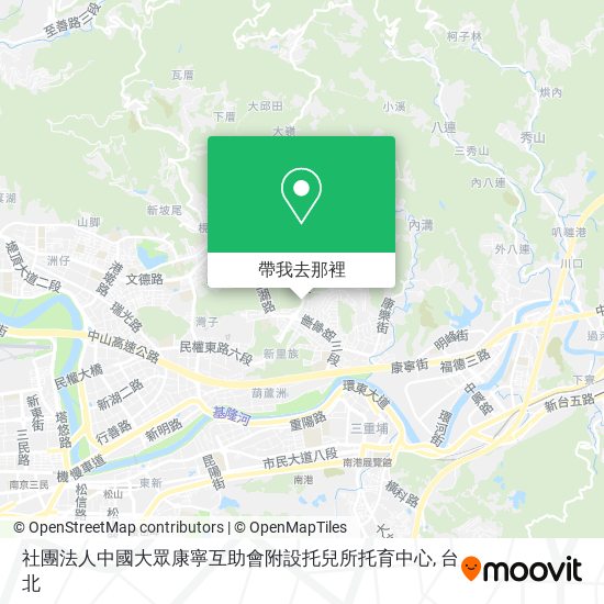 社團法人中國大眾康寧互助會附設托兒所托育中心地圖